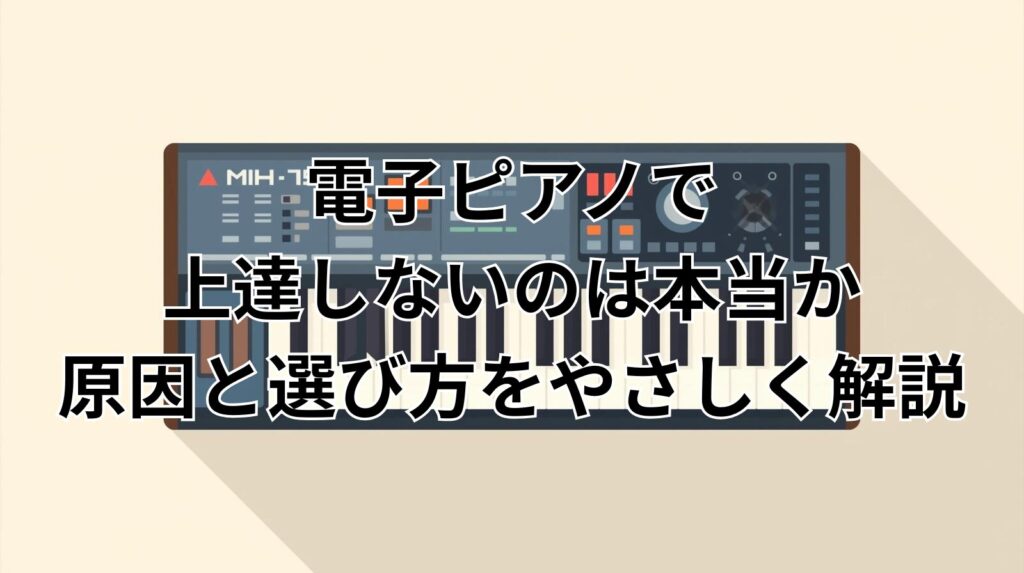 電子ピアノで上達しないのは本当か原因と選び方をやさしく解説