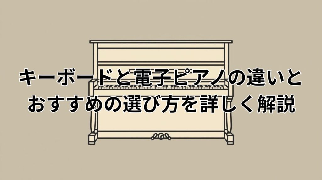キーボードと電子ピアノの違いとおすすめの選び方を詳しく解説