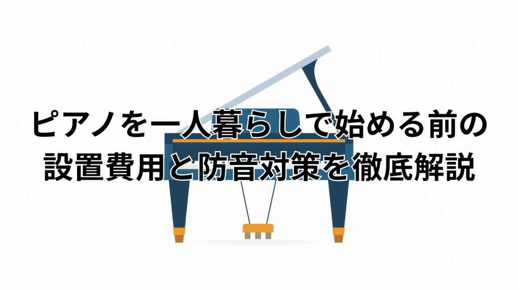 ピアノを一人暮らしで始める前の設置費用と防音対策を徹底解説