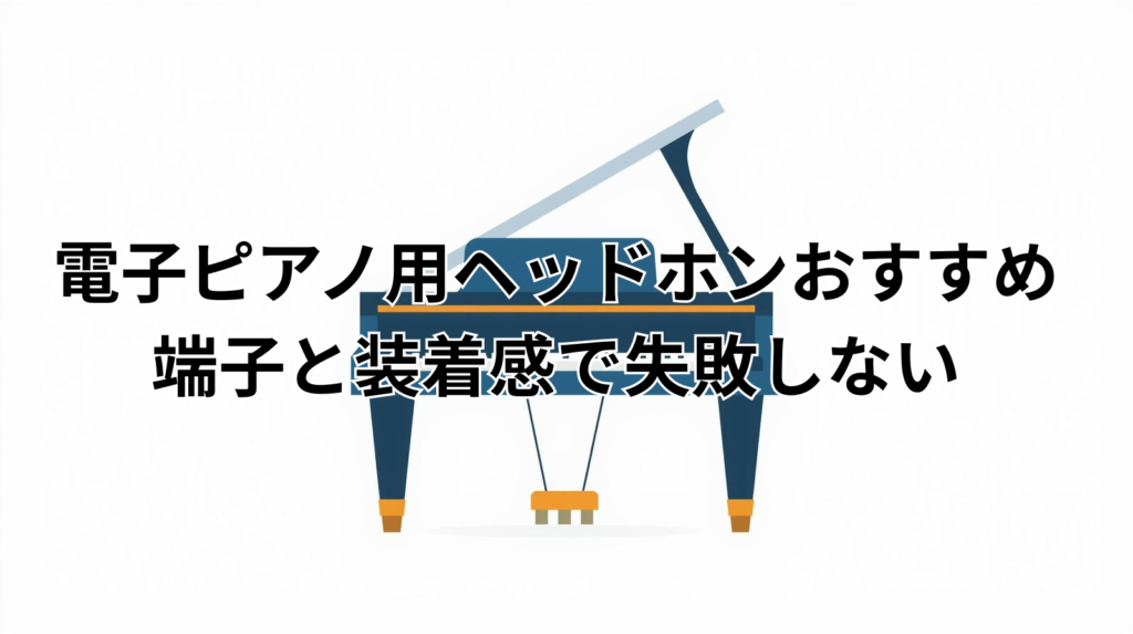 電子ピアノ用ヘッドホンおすすめ｜端子と装着感で失敗しない