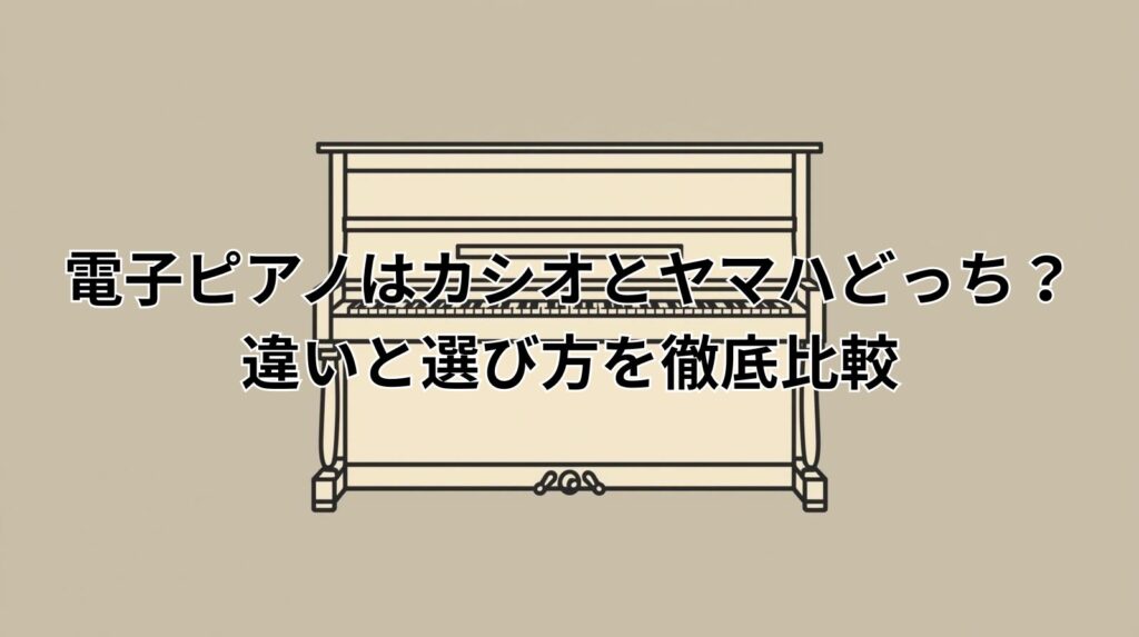 電子ピアノはカシオとヤマハどっち？違いと選び方を徹底比較