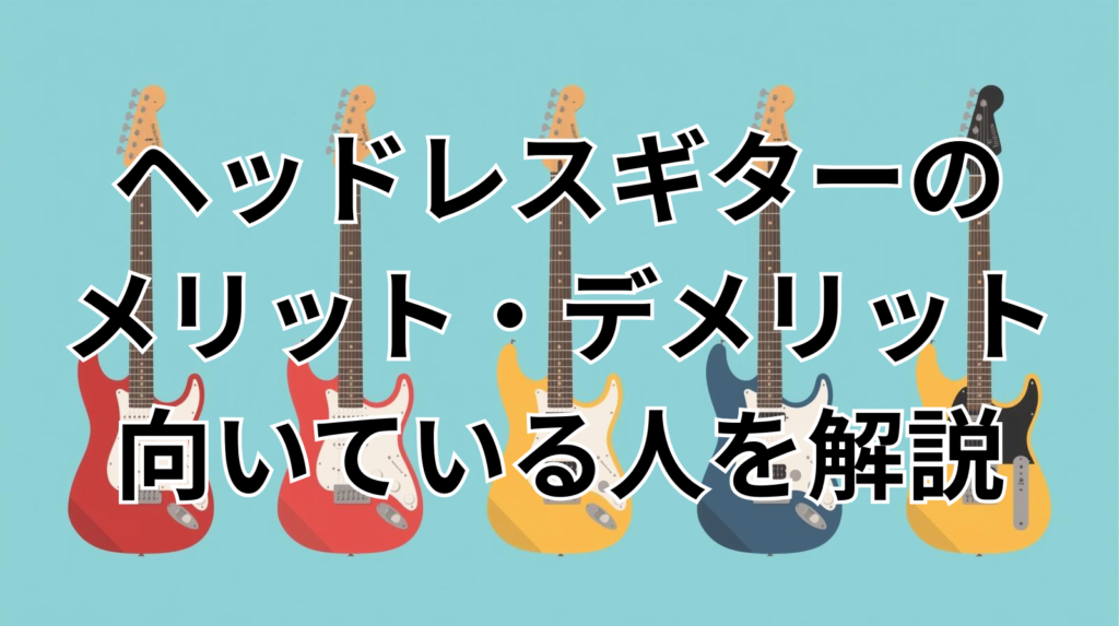ヘッドレスギターのメリット・デメリット｜向いている人を解説