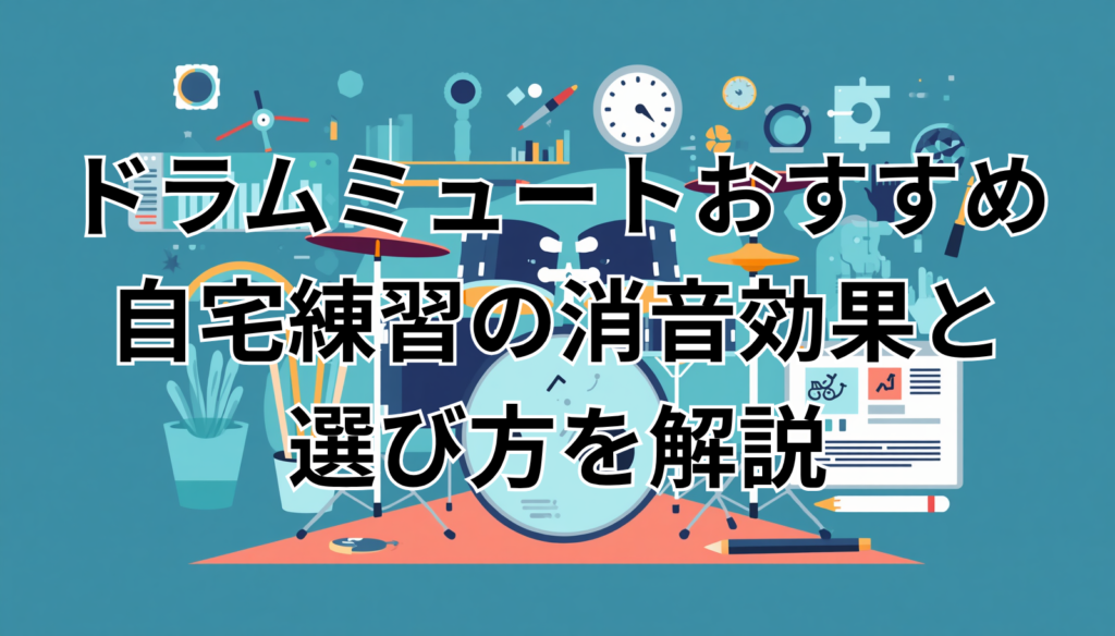 ドラムミュートおすすめ｜自宅練習の消音効果と選び方を解説