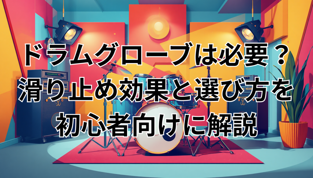 ドラムグローブは必要？滑り止め効果と選び方を初心者向けに解説
